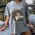 Tired Moms Book Club Dark Floral Coffee Skeleton Women's Comfort Colors T-Shirt Gray