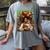 History Month Black Afro Girl Women Book Lovers Floral Women's Comfort Colors T-Shirt Gray