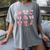 Valentine Teacher Cute Bows Apple Globe Pencil Books Art Women's Comfort Colors T-Shirt Gray