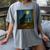 Van Gogh Starry Night Art Cat And Book Lovers Premium Tri-Blend Women's Comfort Colors T-Shirt Gray
