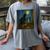 Van Gogh Starry Night Art Cat And Book Lovers Women's Comfort Colors T-Shirt Gray