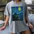 Van Gogh Starry Night Fantasy Reader Dragon Reading Book Women's Comfort Colors T-Shirt Gray
