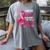 I Wear Pink In Memory Of My Mom Breast Cancer Awareness Women's Comfort Colors T-Shirt Gray