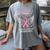 I Wear Pink In Memory Of My Mom Breast Cancer Women's Comfort Colors T-Shirt Gray