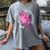 I Wear Pink In Memory Of My Niece Breast Cancer Awareness Women's Comfort Colors T-Shirt Gray