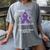 I Wear Purple In Memory Of Dad Pancreatic Cancer Awareness Women's Comfort Colors T-Shirt Gray