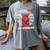 I Wear Red In Memory Of My Husband Heart Disease Awareness Women's Comfort Colors T-Shirt Gray