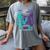 I Wear Teal And Purple In Memory Of My Dad Women's Comfort Colors T-Shirt Gray