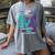 I Wear Teal And Purple In Memory Of My Son Women's Comfort Colors T-Shirt Gray