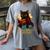 Wizard Cat Reading a Book While Crocheting Women's Comfort Colors T-Shirt Gray