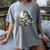 Wolf Reading Book Librarian Library Wolves Women's Comfort Colors T-Shirt Gray