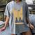 Yk2 Cat With Tomboy Tail 90s Nostalgia Downtown Indie Women's Comfort Colors T-Shirt Gray