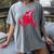 Yk2 Grunge Scary Cat With Shooting Stars 90s Nostalgia Women's Comfort Colors T-Shirt Gray