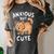 Anxious But Cute Anxiety Meme Cat Lover Introvert For Men Women Women's Comfort Colors T-Shirt Pepper