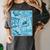 Blue Comic Book Blue Graphic Women's Comfort Colors T-Shirt Pepper
