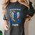 Blue In Memory Of Papa Colon Cancer Awareness Memorial Women's Comfort Colors T-Shirt Pepper