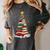 Book Christmas Tree Book Lover Teacher Librarian Women's Comfort Colors T-Shirt Pepper