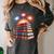 Books Fireworks 4th Of July Bookworm Patriotic Reader Women's Comfort Colors T-Shirt Pepper