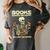Books Make Me Happy Skeleton Read Reading Librarian Book Women's Comfort Colors T-Shirt Pepper