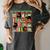 Christmas Cat Santa Bookshelves Book Lover Reader Women's Comfort Colors T-Shirt Pepper