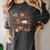 Christmas Cats Bookshelf Gingerbread Women's Comfort Colors T-Shirt Pepper