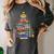 Christmas Tree Made Of Books Librarian Reader Holiday Women's Comfort Colors T-Shirt Pepper