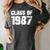 Class Of 1987 High School College Graduation Reunion Women's Comfort Colors T-Shirt Pepper