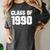 Class Of 1990 High School College Graduation Reunion Women's Comfort Colors T-Shirt Pepper