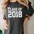 Class Of 2018 Graduation Senior High School College Women's Comfort Colors T-Shirt Pepper
