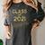 CLASS Of 2021 Gold Bokeh Confetti Fun Graduation Women's Comfort Colors T-Shirt Pepper