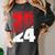 Class Of 2024 High School Senior Graduation Red Sports Style Women's Comfort Colors T-Shirt Pepper