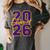 Class Of 2026 Graduation Varsity Purple Yellow On The Back Women's Comfort Colors T-Shirt Pepper