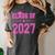 Class Of 2027 Pink Girls Shirt Graduation Women's Comfort Colors T-Shirt Pepper