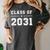 Class Of 2031 Future Kindergarten Graduation Sign Shirt Women's Comfort Colors T-Shirt Pepper