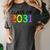 Class Of 2031 Pre-K -12th Grade Hand Prints Space Graduation Women's Comfort Colors T-Shirt Pepper
