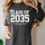 Class Of 2035 Grow With Me Graduation First Day Of School Women's Comfort Colors T-Shirt Pepper