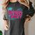 Coquette Pink Bow Senior 2027 Class Of Graduation Women's Comfort Colors T-Shirt Pepper