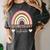 Cosmetology Instructor Cosmetologist Graduation Rainbow Women's Comfort Colors T-Shirt Pepper