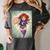 The Crimson Crescent 90s Retro Comic Book Superheroine Art Women's Comfort Colors T-Shirt Pepper The Crimson Crescent 90s Retro Comic Book Superheroine Art Women's Comfort Colors T-Shirt Pepper