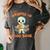 Cute Halloween Teacher Librarian Mummy Reading Books Women's Comfort Colors T-Shirt Pepper