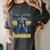 DC Comics Graduation Batman The Grad Power Stance Women's Comfort Colors T-Shirt Pepper