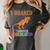 Dinosaur Graduation I Roared Through Kindergarten T-Shirt Women's Comfort Colors T-Shirt Pepper