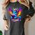 Dragon Reading a Book Bookworm Book Women's Comfort Colors T-Shirt Pepper Dragon Reading a Book Bookworm Book Women's Comfort Colors T-Shirt Pepper