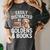 Easily Distracted By Goldens & Books Golden Retriever Dog Women's Comfort Colors T-Shirt Pepper