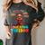 Education Is Freedom Afro Books Women's Comfort Colors T-Shirt Pepper