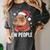 Ew People Capybara Christmas Introvert Holiday Humor Women's Comfort Colors T-Shirt Pepper