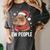 Ew People Capybara Christmas Introvert Holiday Humor Women's Comfort Colors T-Shirt Pepper