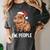 Ew People Capybara Christmas Lights Introvert Humor Women's Comfort Colors T-Shirt Pepper