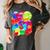 Frutiger Aero Aesthetic Tech Orb Pattern Heart Cherry Lips Women's Comfort Colors T-Shirt Pepper