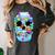 Frutiger Aero Aesthetic Tech Skull Computer Fishes Raglan Baseball Tee Women's Comfort Colors T-Shirt Pepper